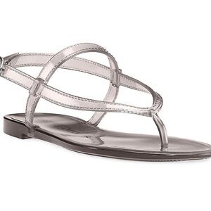 NWOT - Stuart Weitzman Summer Jelly Sandals Flannel - Size 6